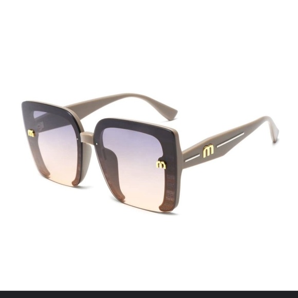 Oversized Square Sunglasses, Gradient Lens, UV Protection, M\